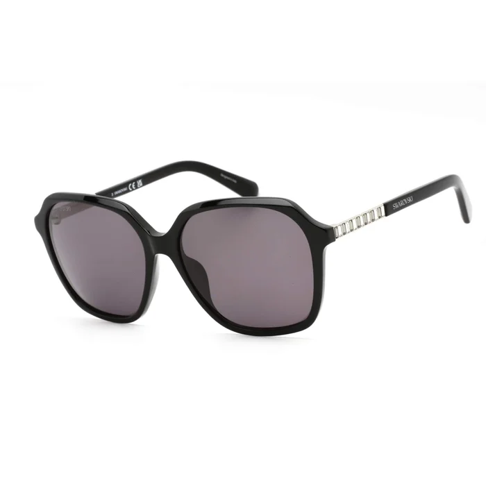 Swarovski Women’s Sunglasses – Smoke Lens Shiny Black Square Shape Frame | SK0390 01A