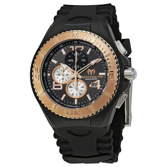 Technomarine Men’s Chrono Watch – Cruise JellyFish Black Dial Strap | TM-115150