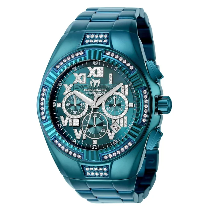 Technomarine Men’s Chronograph Watch – Cruise Crystal Green Dial Bracelet | TM-121233