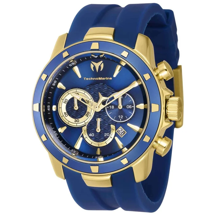 Technomarine Men’s Chronograph Watch – UF6 Blue Dial Silicone Strap | TM-621003