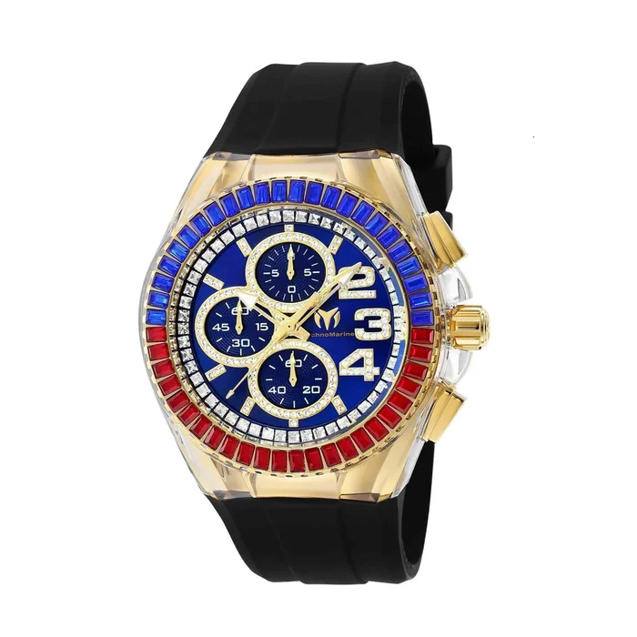 Technomarine Men’s Watch – Cruise Glitz Quartz Chronograph Blue Dial Strap | TM-121015
