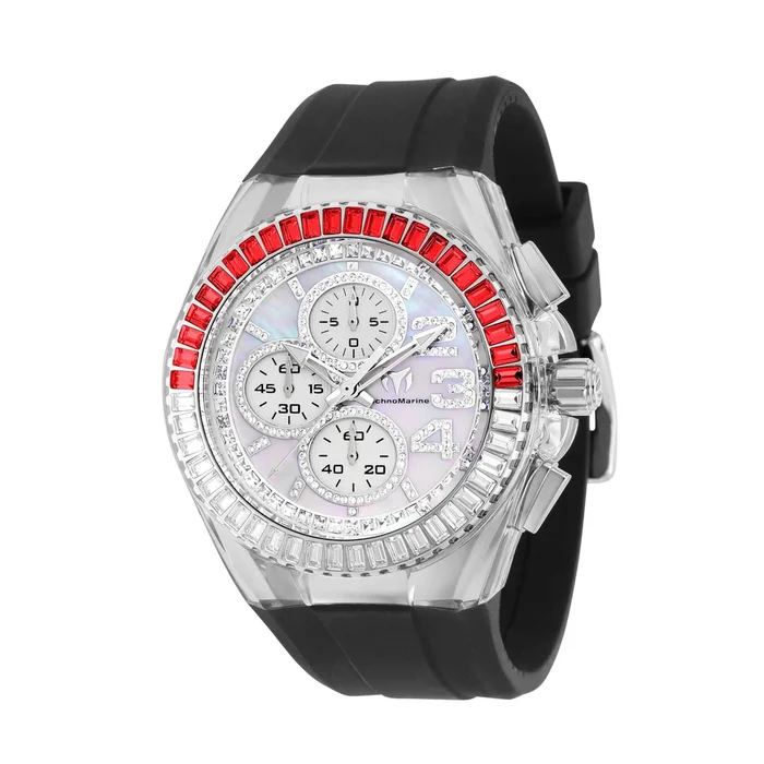 Technomarine Men’s Watch – Cruise Glitz White Mother of Pearl Dial Strap | TM-121025