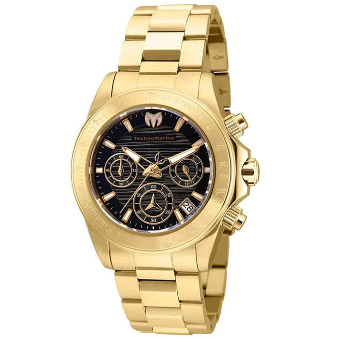 Technomarine Women’s Chronograph Watch – Manta Ray Black Dial Bracelet | TM-219014