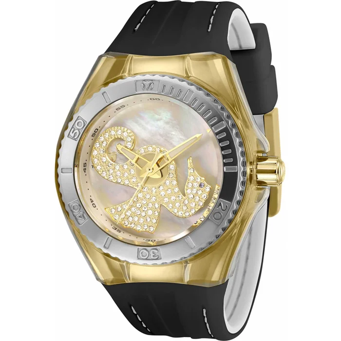 Technomarine Women’s Watch – Cruise Dream White and Black Rubber Strap | TM-119003