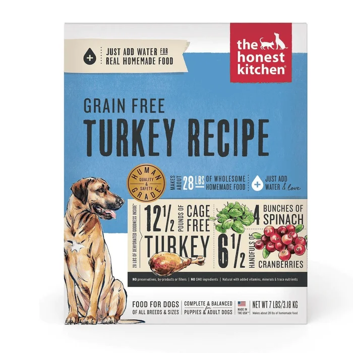 The Honest Kitchen Dehydrated Grain Free Turkey Recipe Dog Food, 7 lbs.