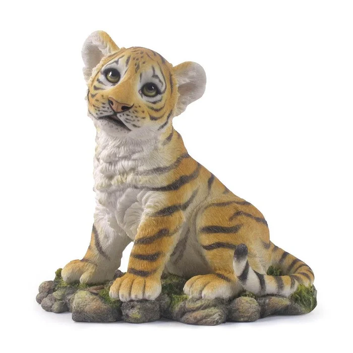 Tiger Cub Sitting Sculpture