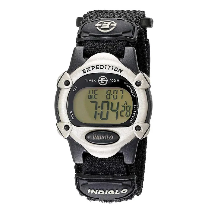 Timex Men’s Chronograph Watch – Expedition Digital Grey Dial Nylon & Rubber Strap | T47852JV