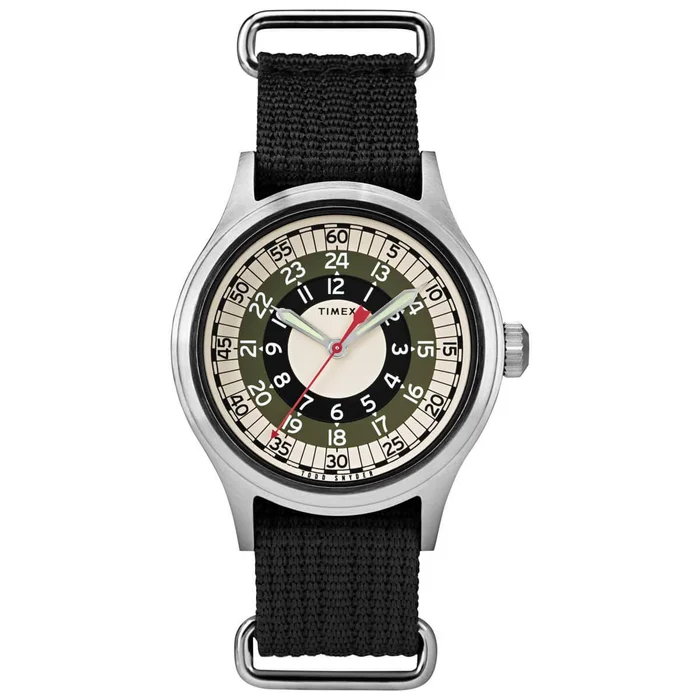 Timex Men’s Quartz Watch – Todd Snyder MOD Black, Cream and Green Dial | TW2R78900JR