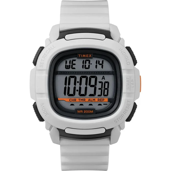 Timex Men’s Watch – Command Digital Grey Dial White Rubber Strap | TW5M26400