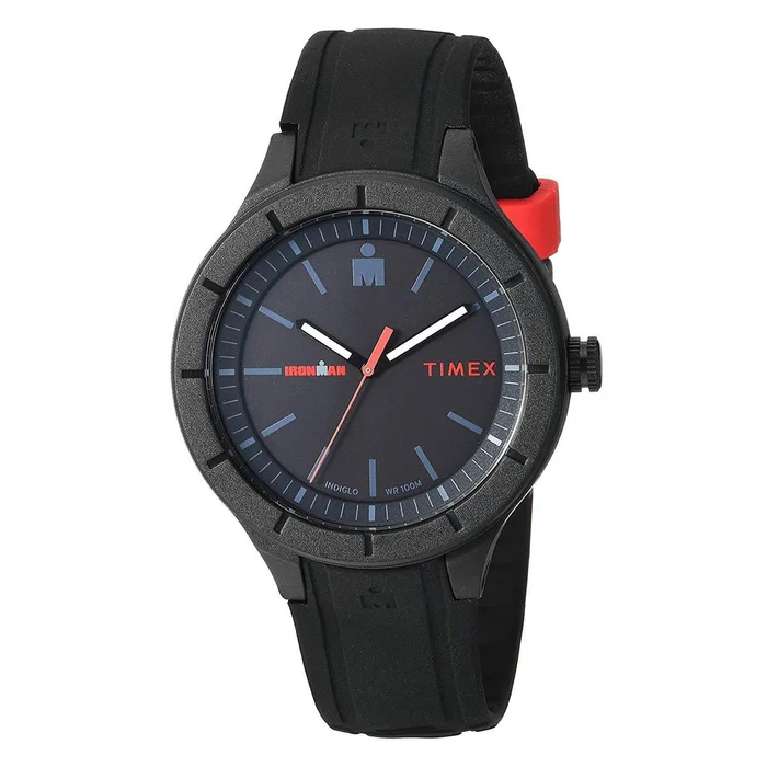 Timex Strap Watch – Men’s Ironman Essential Black Silicone | TW5M16800JV