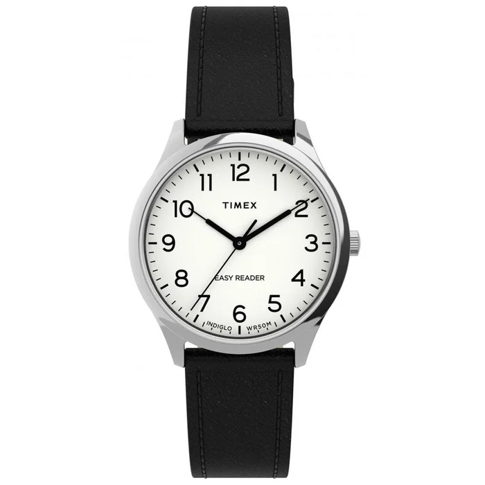 Timex Women’s Quartz Watch – Easy Reader Gen1 White Dial Black Strap | TW2U21700VQ