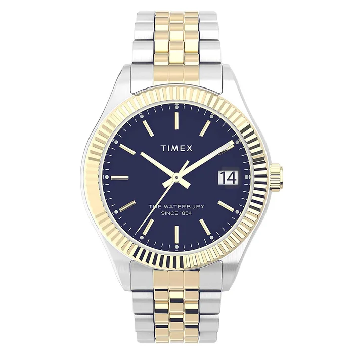 Timex Women’s Quartz Watch – Waterbury Legacy Blue Dial Steel Bracelet | TW2V31600VQ