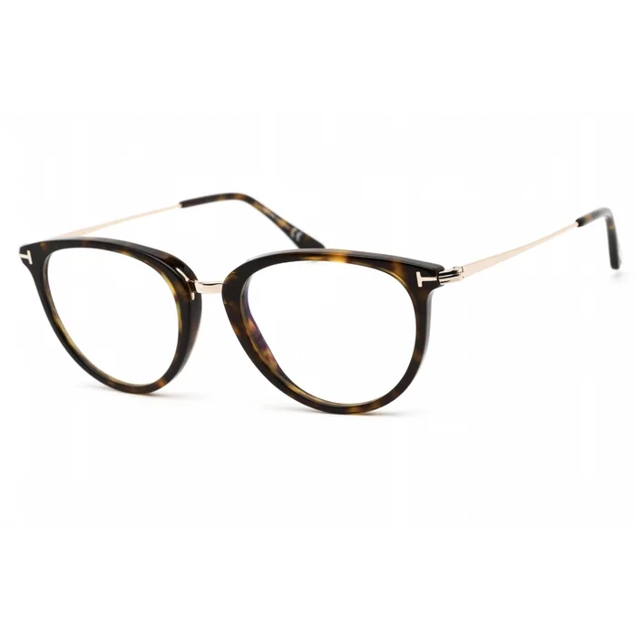 Tom Ford Men’s Eyeglasses – Dark Havana Cat Eye Acetate/Metal Frame | FT5640-B 052