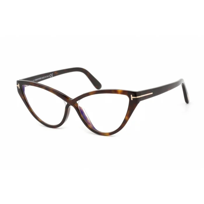 Tom Ford Men’s Eyeglasses – Dark Havana Cat Eye Plastic Full-Rim Frame | FT5729-B 052