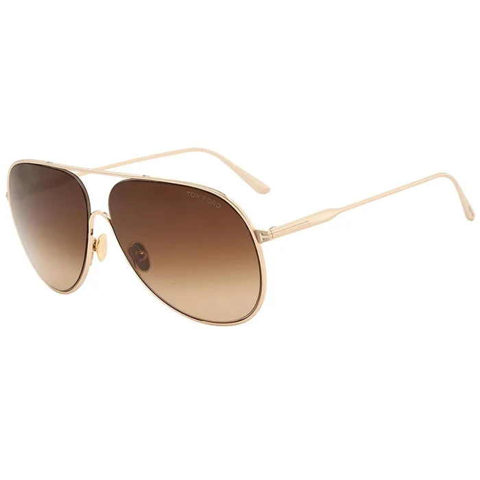 Tom Ford Men’s Sunglasses – Alec Rose Gold Tone Metal Aviator Frame | FT08246228F