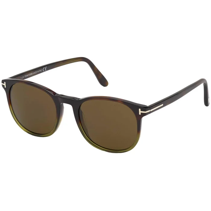 Tom Ford Men’s Sunglasses – Ansel Green Havana Acetate Full-Rim Frame | FT0858 56J