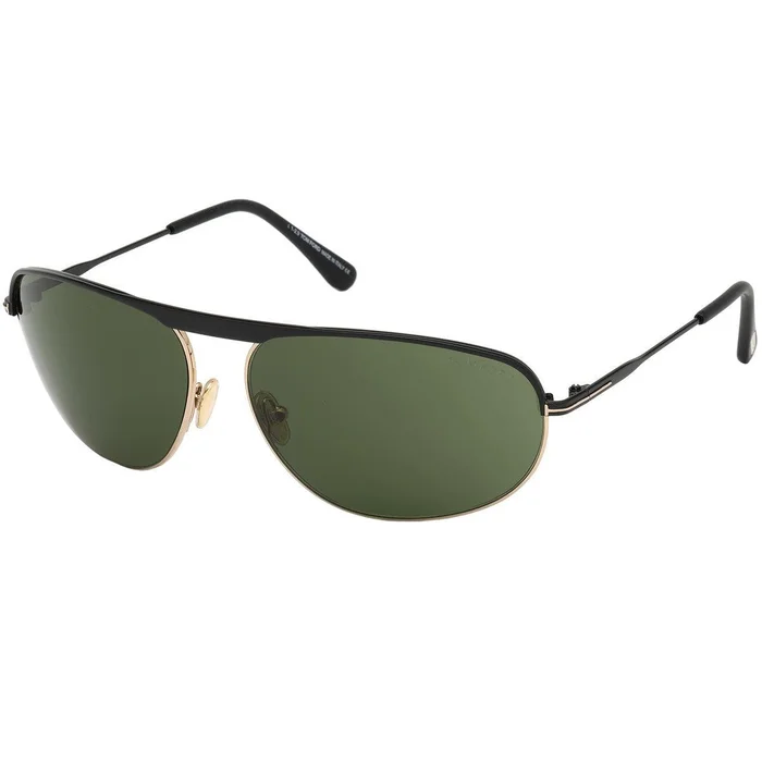 Tom Ford Men’s Sunglasses – Gabe Green Lens Matte Black Metal Frame | FT0774 6302N