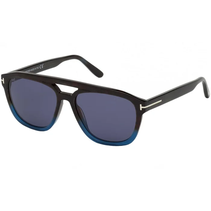 Tom Ford Men’s Sunglasses – Gerrard Blue Lens Coloured Havana Frame | FT0776 5455V