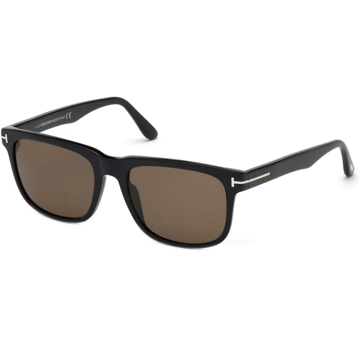 Tom Ford Men’s Sunglasses – Stephenson Shiny Black Frame Brown Lenses | FT0775-D5801H