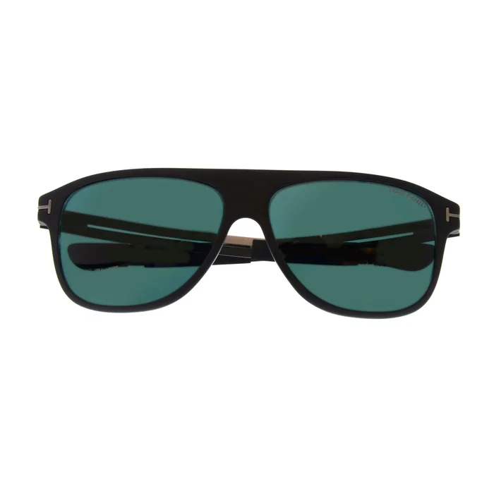 Tom Ford Todd Matte Black & Blue Square Sunglasses FT0880-5902V