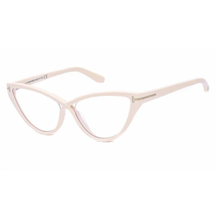 Tom Ford Women’s Eyeglasses – Ivory Cat-Eye Plastic Full-Rim Frame | FT5729-B 025