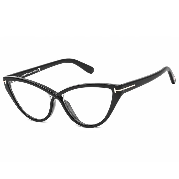 Tom Ford Women’s Eyeglasses – Shiny Black Cat-Eye Plastic Frame | FT5729-B 001