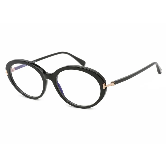 Tom Ford Women’s Eyeglasses – Shiny Black Round Full-Rim Plastic Frame | FT5675-B 001