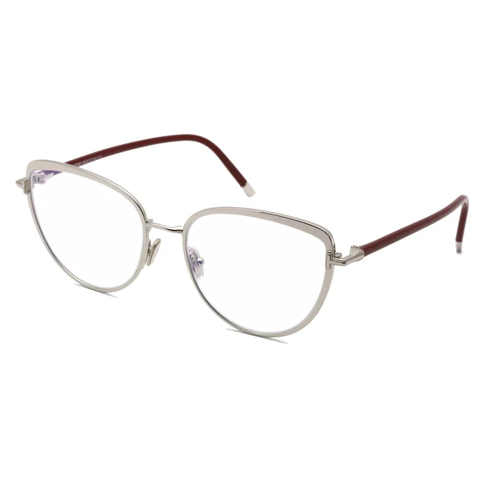 Tom Ford Women’s Eyeglasses – Shiny Palladium Full-Rim Metal Frame | FT5741-B 016