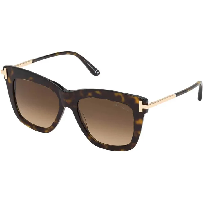 Tom Ford Women’s Sunglasses – Dasha Dark Havana Butterfly Shape Frame | FT08225252F
