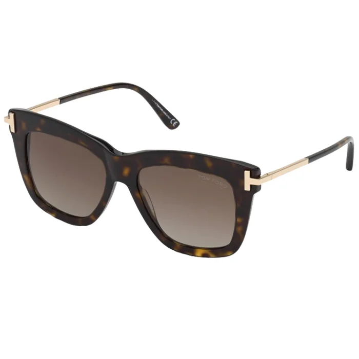 Tom Ford Women’s Sunglasses – Dasha Square Shape Brown Polarized Lens | FT08225252H