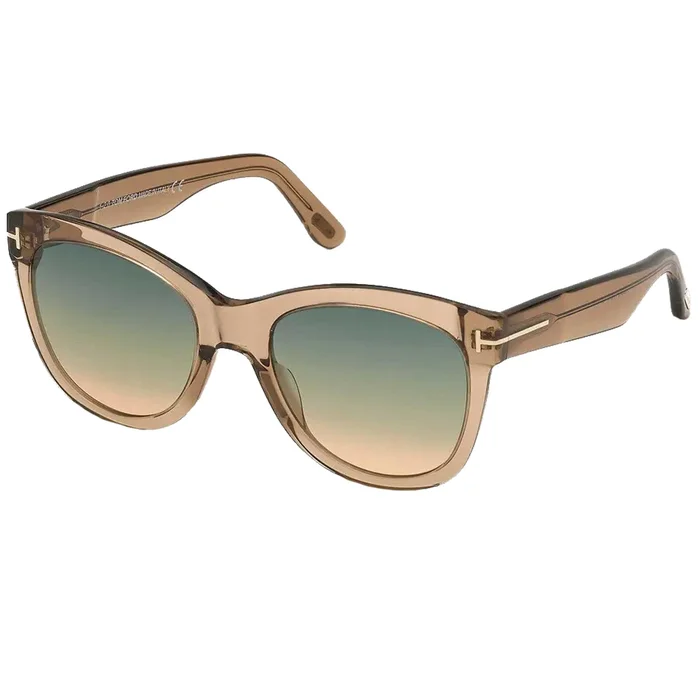 Tom Ford Women’s Sunglasses – Wallace Shiny Light Brown Full-Rim Frame | FT0870 45P