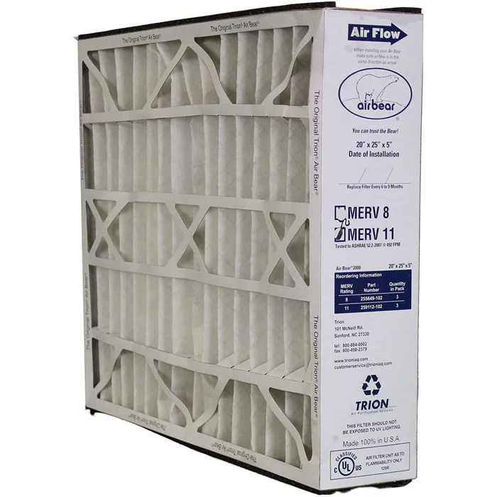Trion 259112-102 Air Bear 20x25x5 Inch MERV 11 Air Purifier Filter (3 Pack)