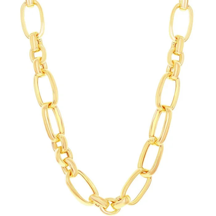 Unisex Necklace – 14K Gold Overlay Large Link Lobster Clasp | BML-4093