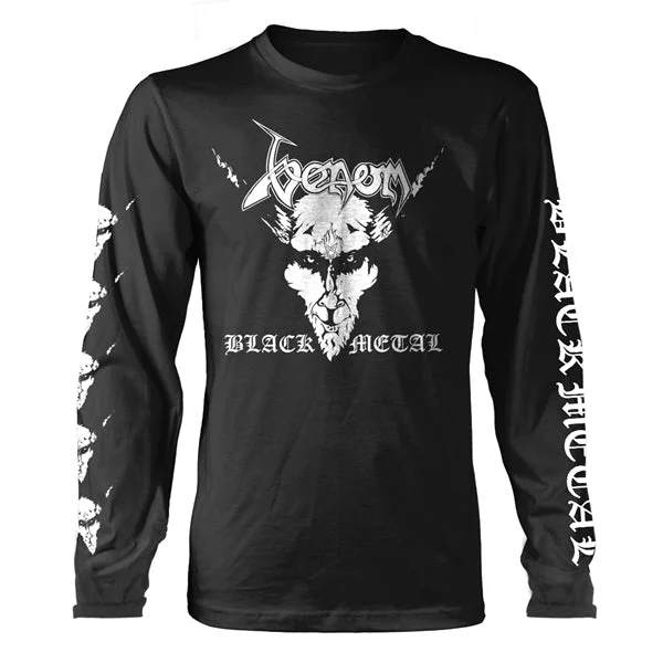 Venom Long Sleeve T Shirt – Black Metal (White)