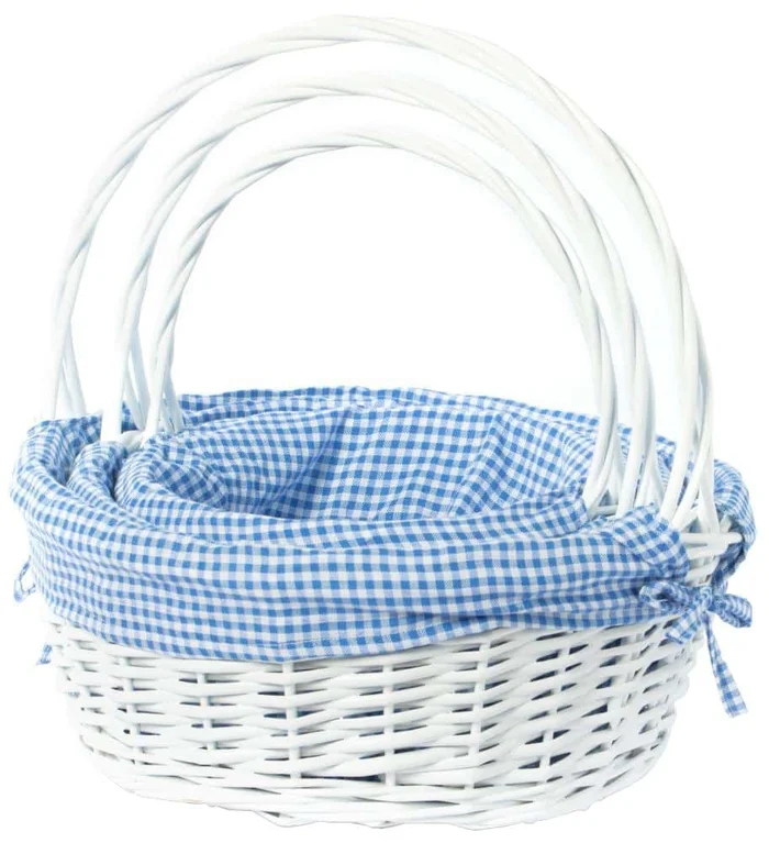 Vintiquewise 15.5-in W x 16.75-in H x 15.5-in D White Wicker Collapsible Stackable Basket