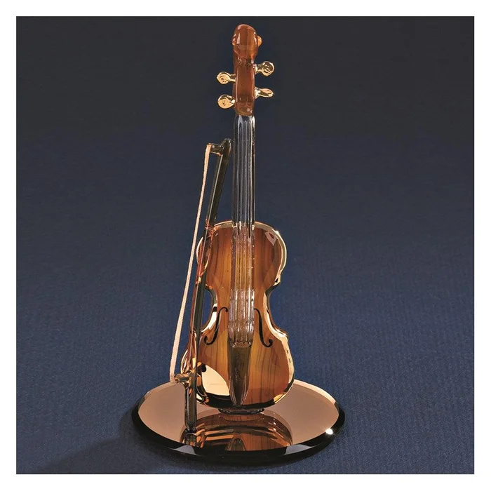Violin Glass Figurine