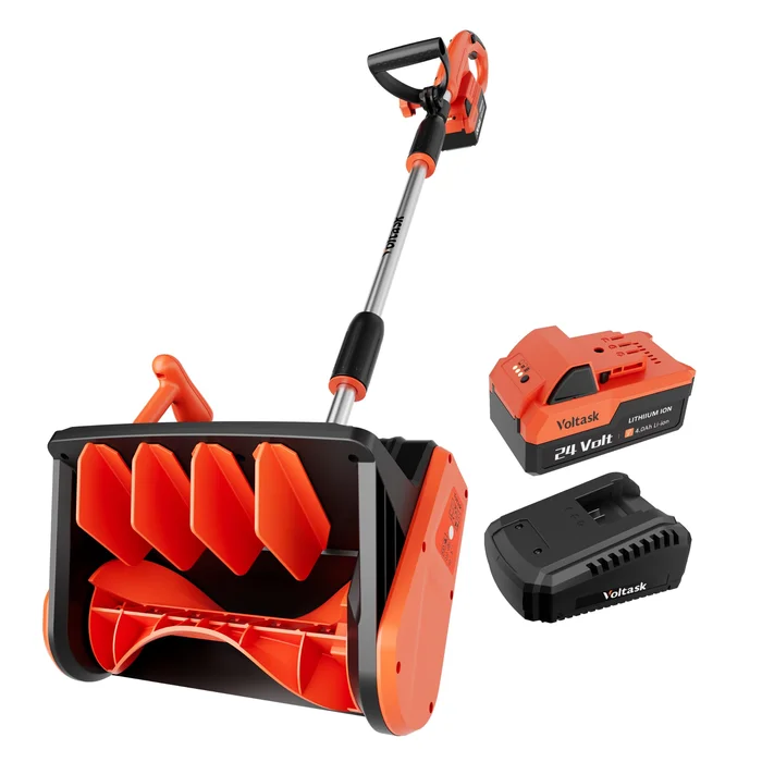 VOLTASK Cordless Snow Shovel, 24V, 13-Inch, 4-Ah Cordless Snow Blower