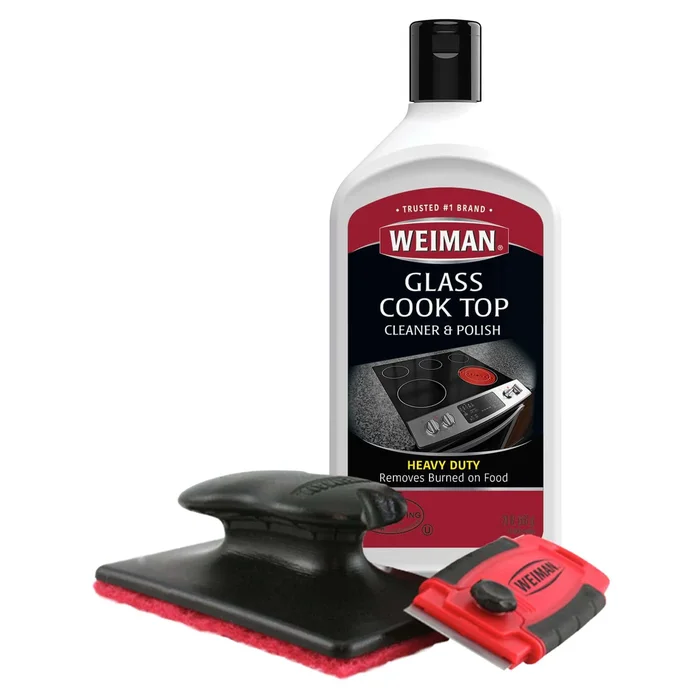 Weiman Cooktop Cleaner Kit – Cook Top Cleaner and Polish 20 Ounce