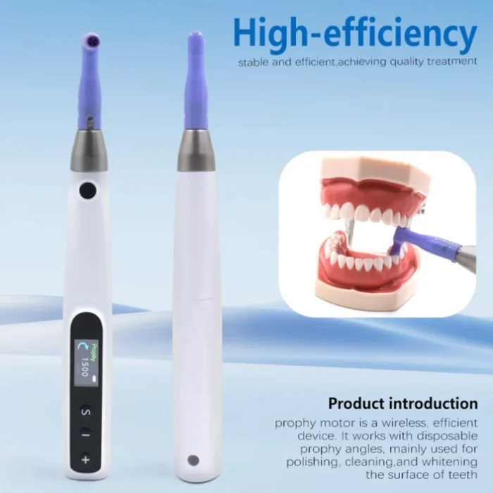 Wireless LCD Screen Electric Polishing Motor Electric Teeth Handpiece with 2Pcs Universal 61002198