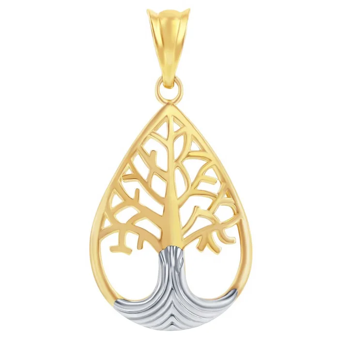 Women’s Pendant – 14K Yellow and White Gold Tree of Life | 14J-210