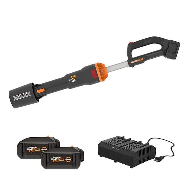 WORX NITRO POWER SHARE 40-volt 620-CFM 165-MPH Battery Handheld Leaf Blower 4 Ah (Battery and Charger Included)