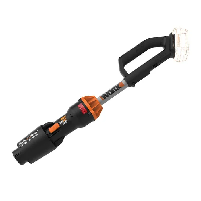 WORX Power Share Leafjet 20-volt 400-CFM 125-MPH Battery Handheld Leaf Blower 4 Ah (Battery and Charger Not Included)