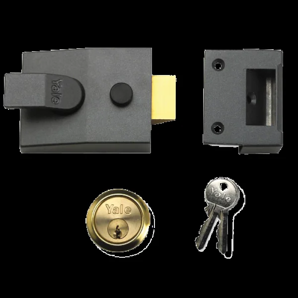 YALE 91 Non-Deadlocking Nightlatch 60mm Case Cyl – Polished Brass