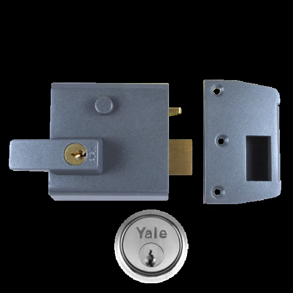 YALE No.1 & No.2 Auto Deadlocking Nightlatch 60mm / – Dull Metal Grey