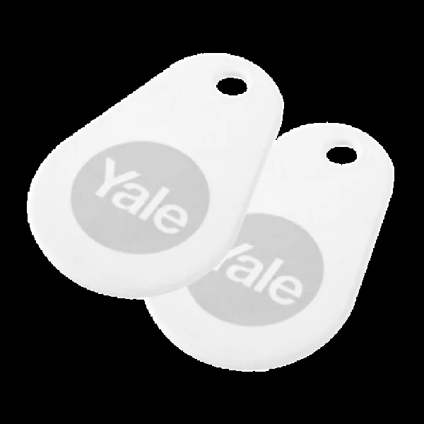 YALE Smart Lock Key Tag Twin Pack – White