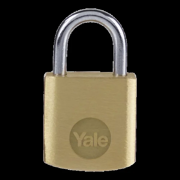 YALE Y110B Open Shackle Padlock 30mm Single Keyed To Differ – Brass