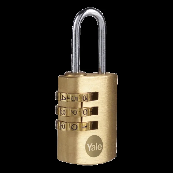 YALE Y150B Open Shackle Combination Padlock 30mm Pack of 1 – Brass