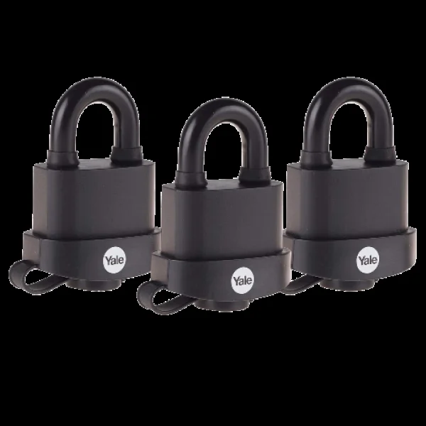 YALE Y222B 35mm High Security Trailer Padlock – Pack of 3 – Black