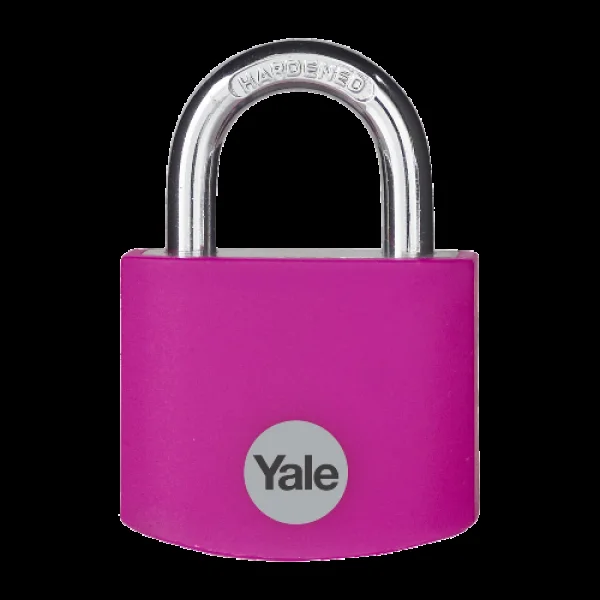 YALE YE3B Aluminium Open Shackle Padlock Pink