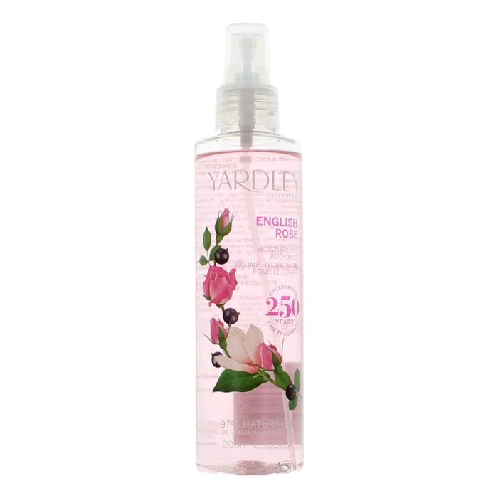 Yardley English Rose by Yardley of London, 6.8 oz Moisturising Body Mist for Women